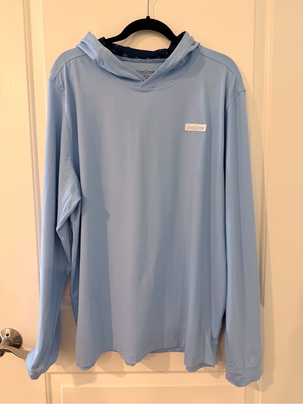 Good Good Golf Men’s 2XL Light Blue Performance Hoodie Pullover Fighting for Par